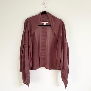 LC Lauren Conrad Mauve Semi Sheer Cardigan Sweater Size XL
